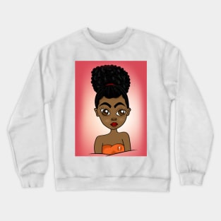 Cute black girl digital art Crewneck Sweatshirt